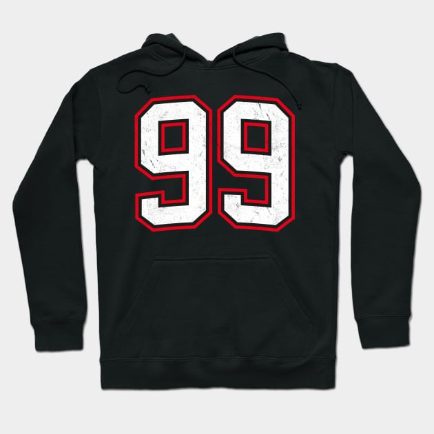 Number Ninety Nine 99 Hoodie by cowyark rubbark